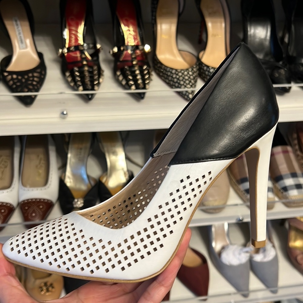 Black and White Work Shoe